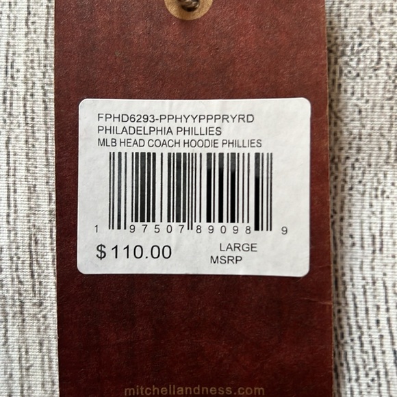 Michell & Ness Philadelphia Phillies Head Coach Fleece Pullover Hoodie - Picture 4 of 5